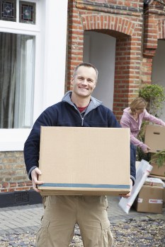 Man And A Van Ruislip team sorting recyclable items during a move