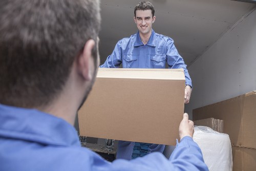 Professional office relocation planning in Ruislip with moving boxes and workspace setup