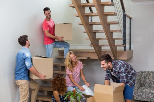 Man and van team reviewing safety procedures before a move