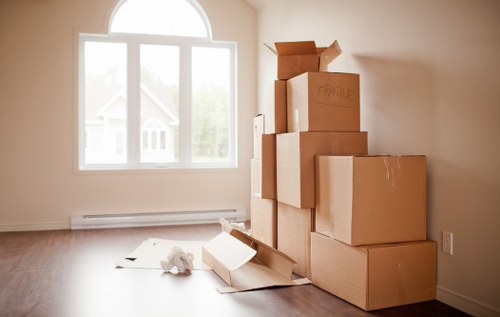 Local office movers coordinating loading and access for a workplace relocation