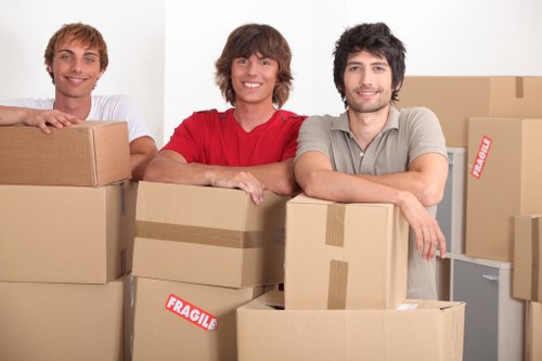 Moving furniture from a Ruislip apartment with narrow access