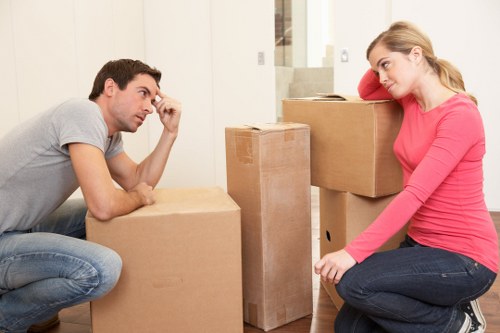 Professional movers handling furniture during a Ruislip relocation