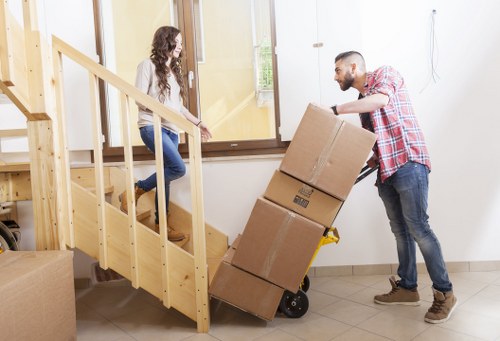 Packing and preparation for a furniture move in a Ruislip property