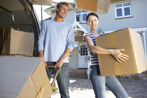 Careful loading of belongings into a van in Ruislip